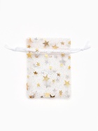 Мешочек подарочный «Звёздочки», 6.5×9 см, белый с золотом - Фото 5