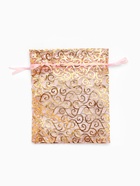 Мешочек подарочный «Завитки», 10×12 см, розовый с золотом 4621389