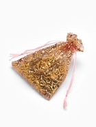 Мешочек подарочный «Завитки», 10×12 см, розовый с золотом 4621389