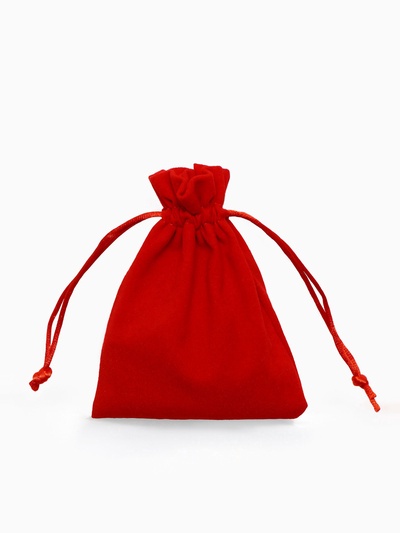 Мешочек для украшений бархатный «Классика» 9×12 см, красный