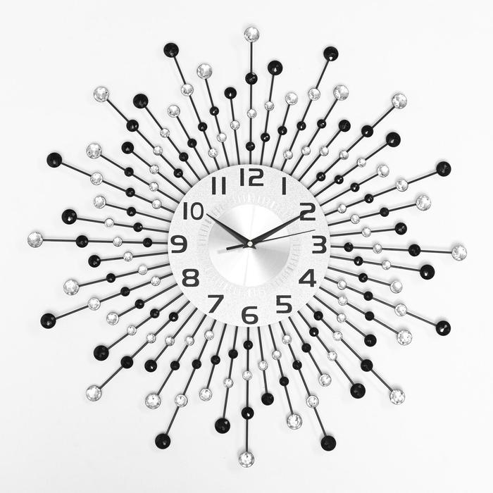 Часы настенные интерьерные «Оттерберг», серия: Ажур, бесшумные, плавный ход, d=59 см, циферблат d=22 см, от батарейки 1хАА - Фото 1