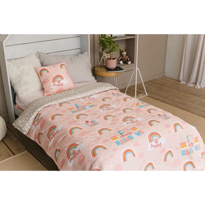 Покрывало 1.5-спальное «Этель» Pink Rainbow, 145×210 см, хлопок 100%