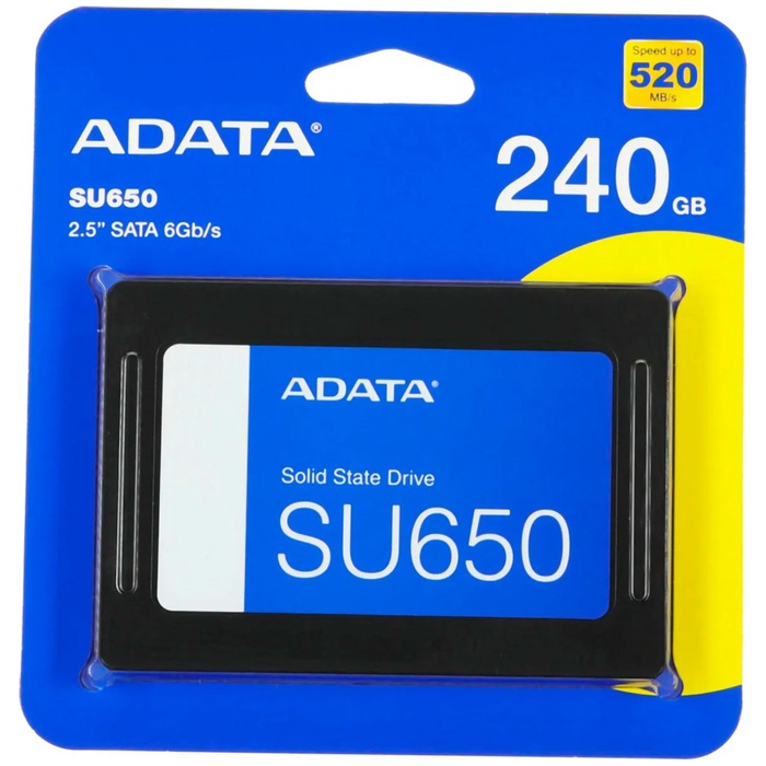 SSD накопитель ADATA, 240Гб, SU650, TLC, 2.5", SATAIII - фото 51675391