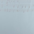 Пленка для цветов "Ноты", голубой, 58 см х 5 м - Фото 3