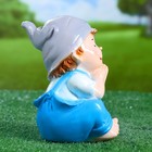 Садовая фигура "Гном мальчик" 14х10х18см - Фото 4