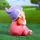 Садовая фигура "Гном девочка" 12х8х16см - Фото 4