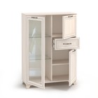 Комод малый со стеклом Мирелла, 358х901х1250, Бодега светлая - фото 12089829