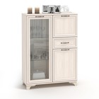 Комод малый со стеклом Мирелла, 358х901х1250, Бодега светлая - фото 12089830