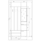 Прихожая Милан, 1000х362х2200, Дуб сонома/Белый - фото 12089853