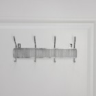 Вешалка настенная Доляна «Шах», 4 двойных крючка, 32.5×13×6 см, хромированная - Фото 4