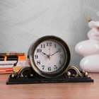 Часы настольные, интерьерные "Милица", бесшумные, d-9.5 см, корпус чёрный с золотом - Фото 1