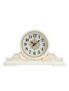 Часы настольные "Вита", бесшумные, 43 х 25 см, корпус белый с золотом - Фото 1