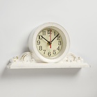 Часы настольные, интерьерные "Милица", бесшумные, d-9.5 см, корпус белый с золотом - Фото 5