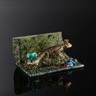 Сувенир "Ящерица", 8х12х5 см, змеевик, гипс - фото 10824989