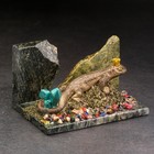 Сувенир "Ящерица", 8х12х5 см, змеевик, гипс - Фото 4