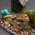Сувенир "Ящерица", 8х12х5 см, змеевик, гипс - фото 8559132