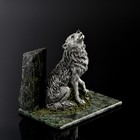 Сувенир "Серый волк", 8х12х10 см, змеевик, гипс - фото 10824996