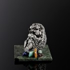 Сувенир "Ёжик", 5х5х4 см, змеевик, гипс, микс - фото 7756091