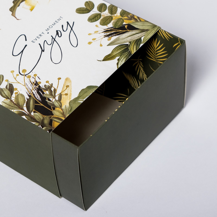 Коробка подарочная складная, упаковка, «Enjoy», 14 х 14 х 8 см
