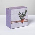 Коробка складная «Эко стиль», 14 × 14 × 8 см - Фото 1
