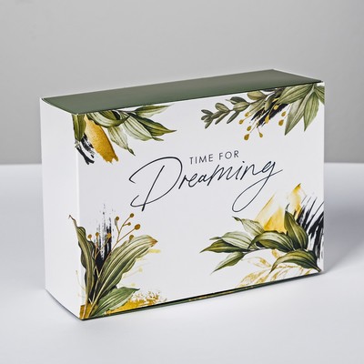 Коробка подарочная складная, упаковка, «Time for dreaming», 20 х 15 х 8 см