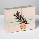Коробка подарочная складная, упаковка, «Эко стиль», 20 х 15 х 8 см - фото 7240420