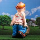 Садовая фигура "Колян с тачкой" 78х30х50см - фото 22595439