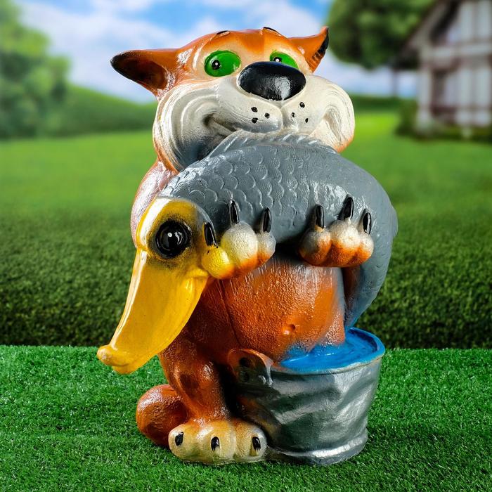 Садовая фигура из гипса «Кот-рыбак», 41×23×18 см