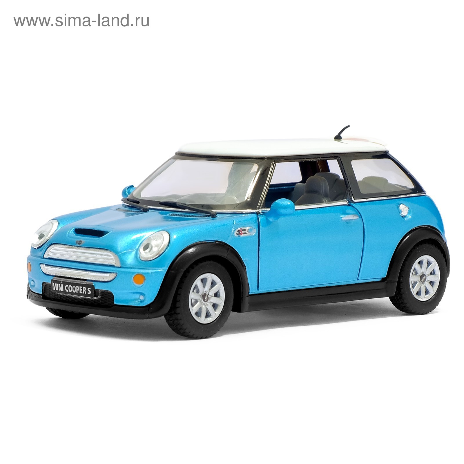 Машина металлическая Mini Cooper S, 1:28, открываются двери, инерция, цвет  голубой (4838476) - Купить по цене от 220.00 руб. | Интернет магазин  SIMA-LAND.RU