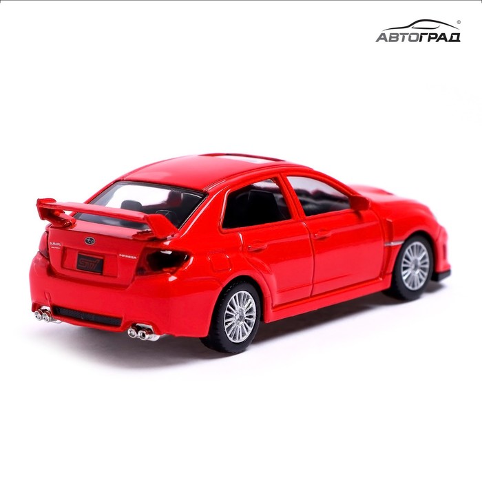 Машина металлическая SUBARU WRX STI, 1:43, цвет красный - фото 1905628361