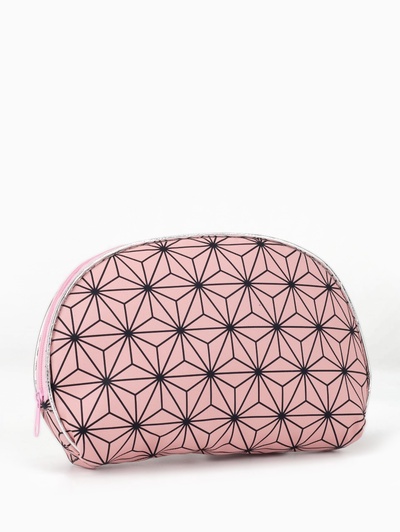 Набор женских косметичек 5 в 1 на молниях, с принтом «Цветочный орнамент», розовый