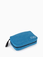 Косметичка дорожная, 2 отдела на молниях, цвет голубой - Фото 2