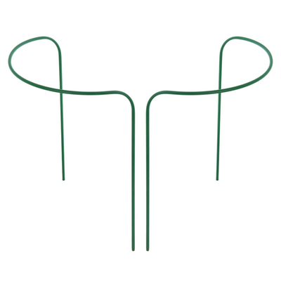 Кустодержатель, d=70 см, h=60 см, d=1 см, металл, набор 2 шт., зелёный
