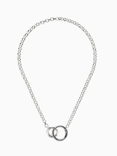 Кулон «Цепь», бесконечное сплетение, цвет серебро, L=45 см