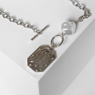 Кулон "Цепь" герб, цвет серебро, 50см - фото 24495580