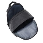 Рюкзак молодёжный, 38 х 28 х 19 см, эргономичная спинка, Calligrata Э "Полоска", чёрный - Фото 14
