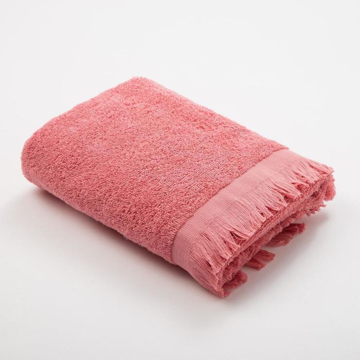Полотенце махровое LoveLife Fringe 50х90 пыльный розовый, 100% хлопок, 360 г/м2