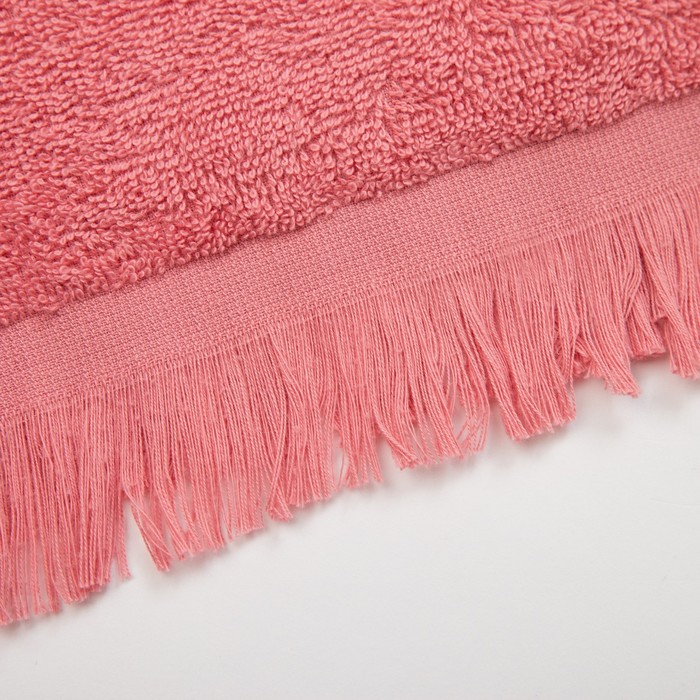 Полотенце махровое LoveLife Fringe 70х130 пыльный розовый, 100% хлопок,360 г/м2 - фото 1889426529