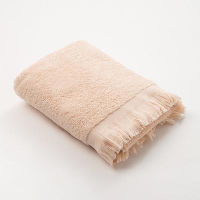 Полотенце махровое LoveLife Fringe 30×60 бежевый, 100% хлопок, 360 г/м²