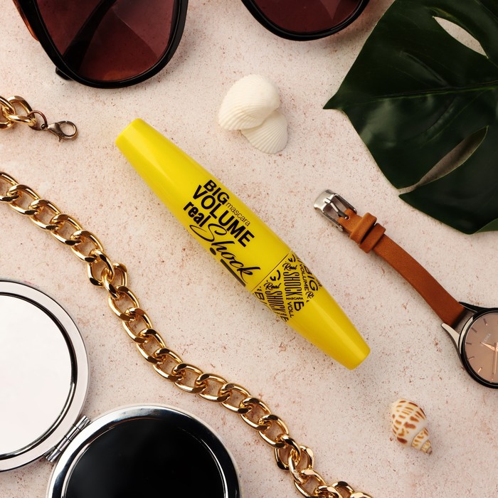 Тушь для ресниц Eveline Big Volume Real Shock, тон черный, 10 мл - Фото 1