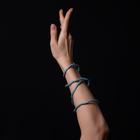 Бусы-браслет «Рептилия», цвет голубой, 100см - Фото 2