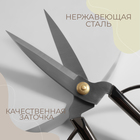 Ножницы для рукоделия, скошенное лезвие, 7", 19 см, цвет серебряный - Фото 2