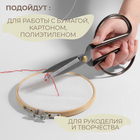 Ножницы для рукоделия, скошенное лезвие, 7", 19 см, цвет серебряный - Фото 4