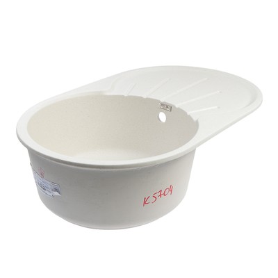 Мойка кухонная из камня ZETT lab. 110/Q7, 730×450×210 мм, матовая, цвет хлопок