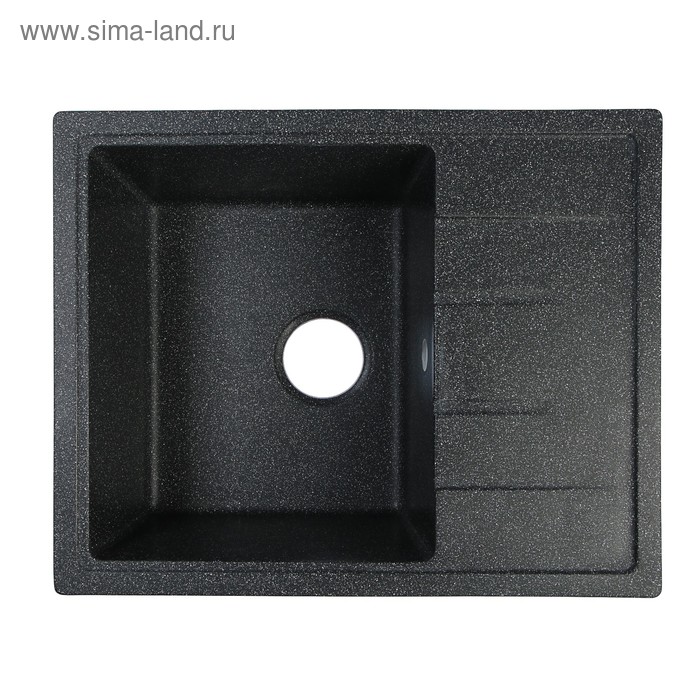

Мойка кухонная из камня ZETT lab. 150/Q4, 575х470х177 мм, матовая, черная