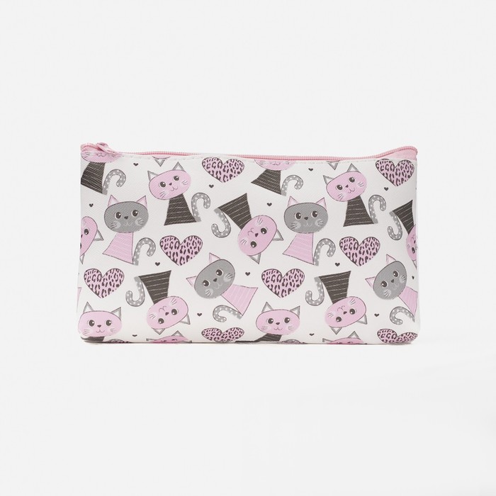 Косметичка на молнии, цвет розовый 19430