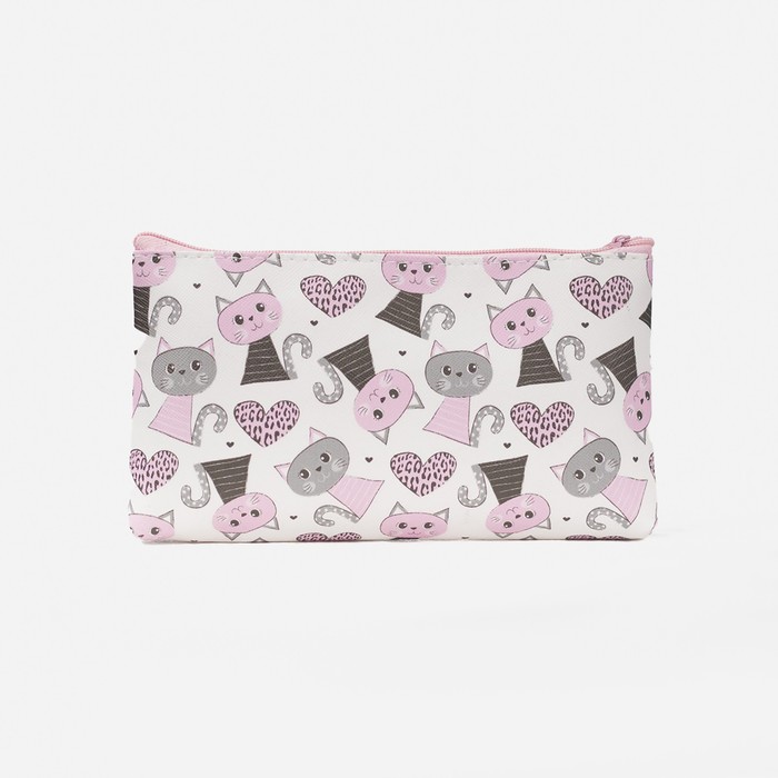 Косметичка на молнии, цвет розовый 19430