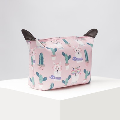 Косметичка простая, отдел на молнии, цвет розовый