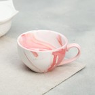Подарочный набор керамический «Любимая бабушка»: кружка 120 мл, блюдце, цвет розовый - Фото 3