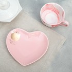 Подарочный набор керамический «Счастье есть»: кружка 120 мл, блюдце, цвет розовый - фото 4623934